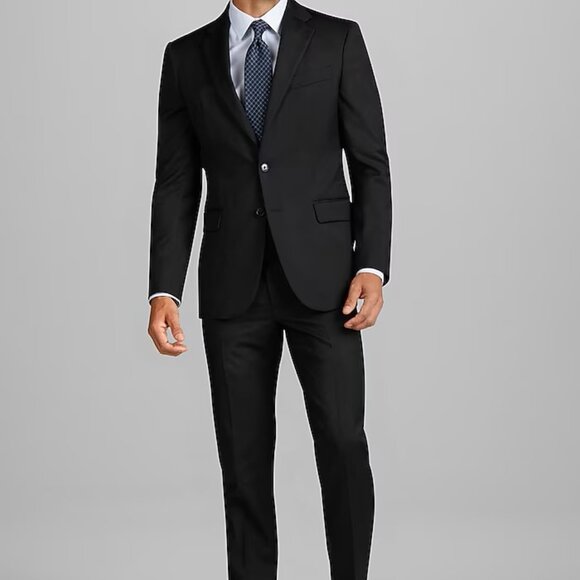 Joseph Abboud Tailored Fit BLACK Suit 40L - Picture 1 of 3